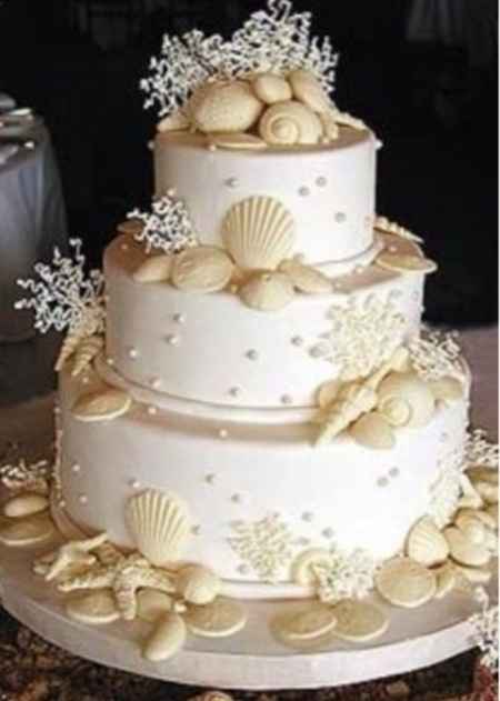 Bolo de casamento - Praia