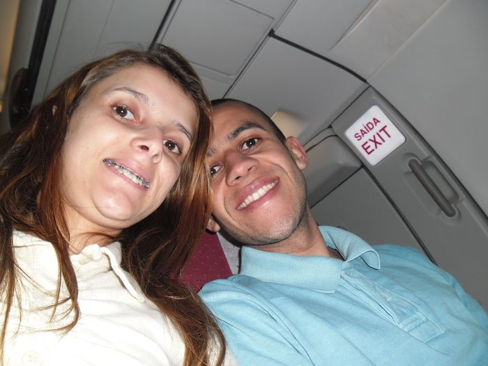 Nossa primeira de avião!