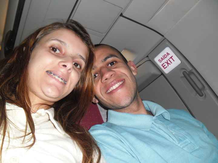 Nossa primeira de avião!