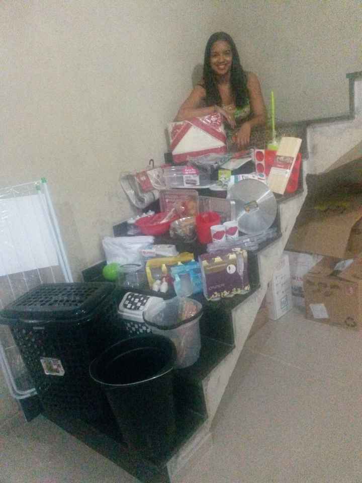 Resultado positivíssimo do chá!! 49 presentes no dia, mas ainda tem chegando aqui em casa hehe