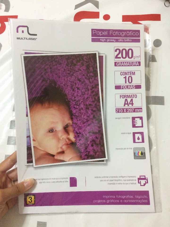 Papel fotográfico R$ 11,90