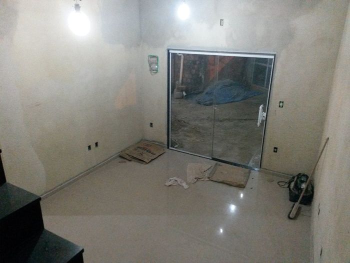 Vista da sala pela escada