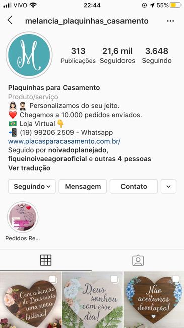 Plaquinha da entrada da cerimonia 2