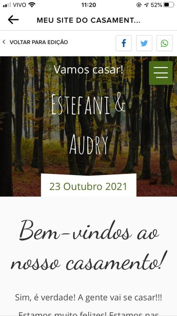 Quanto tempo dura o site de de casamento?! 1