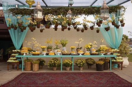 Casamento azul e amarelo