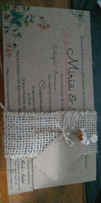 Convite de casamento econômico ❣️ - 1