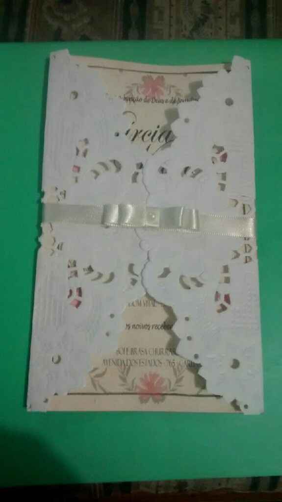 Convite com doillie diy - 2