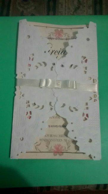Convite com doillie diy - 2