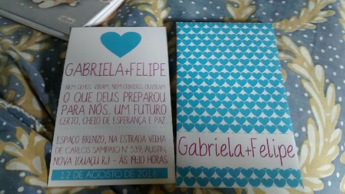 Meu convite de casamento. - 1