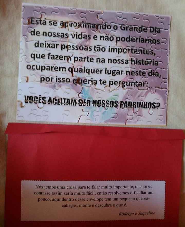 Convite dos Padrinhos