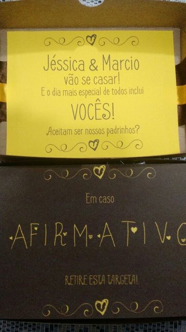 Os meus convites dos padrinhos e das daminhas - 2