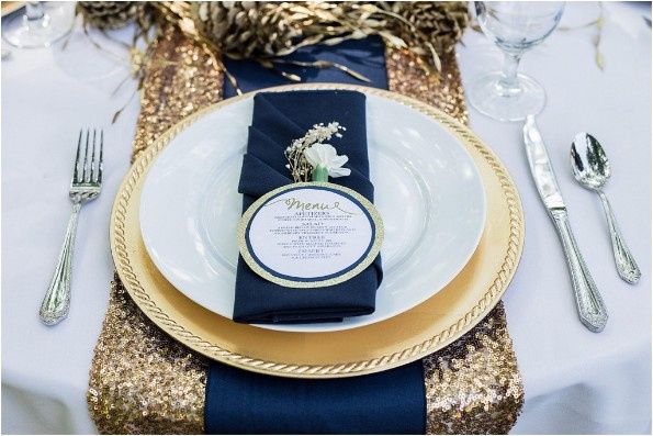 Decoração Azul e Dourado