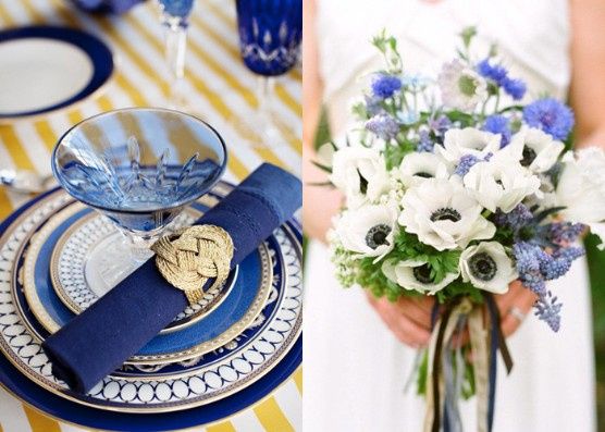 Decoração Azul e Dourado