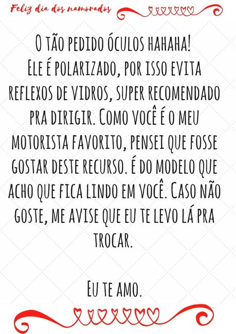 Para dar com o óculos