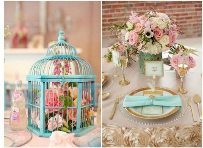 decoração tiffany e rosa