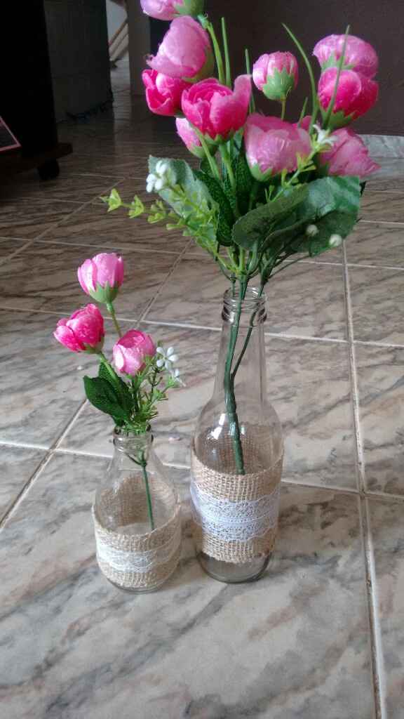 Garrafinhas para centro de mesa! DIY 