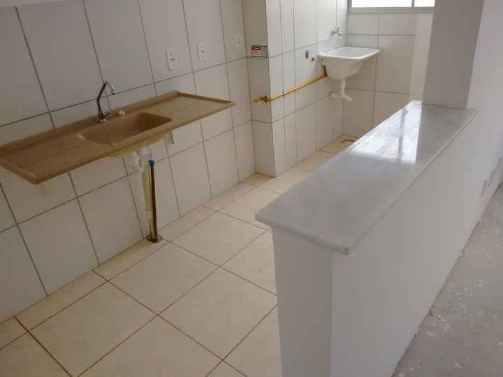Cozinha com o piso que eu pretendo modificar kkk