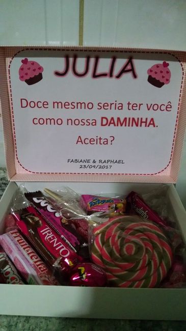 Caixa/Convite daminhas