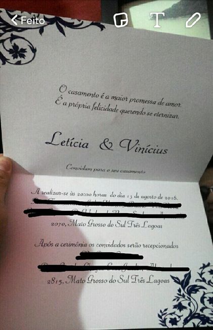 Meu convite de casamento #vemver - 2