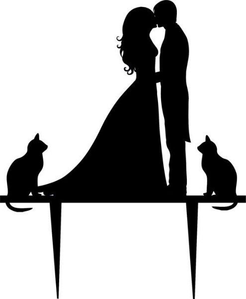 Noivos do convite- sem os gatos