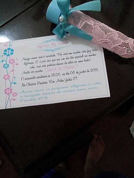 Tubo+renda+laço = convite das minhas damas - 2