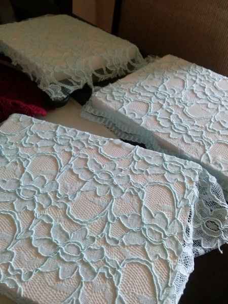 Aplicando renda na caixa dos padrinhos - diy  - 4