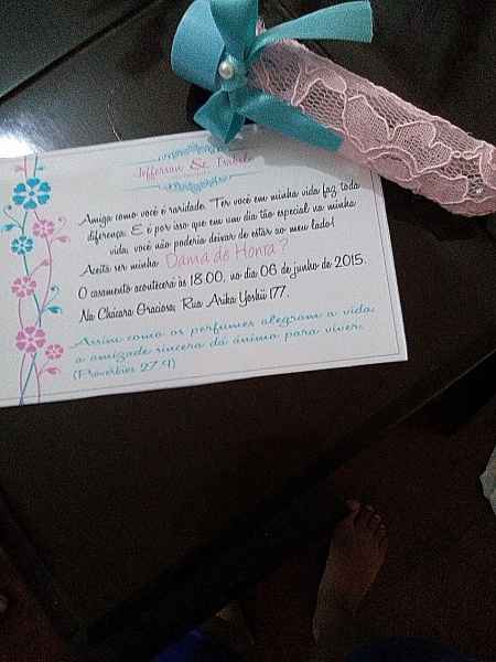 Tubo+renda+laço = convite das minhas damas - 2