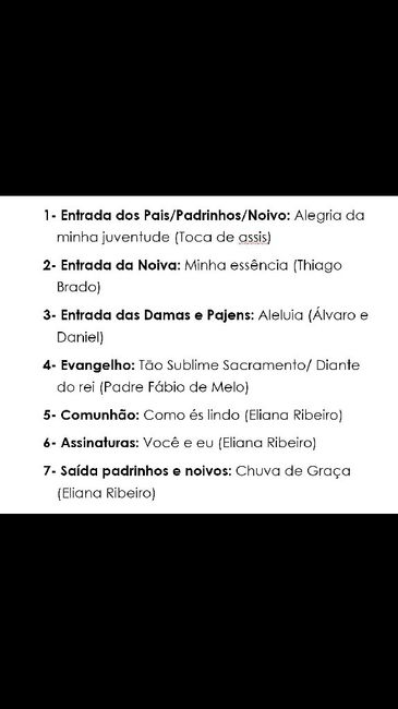 Música religiosa para cerimônia - 1