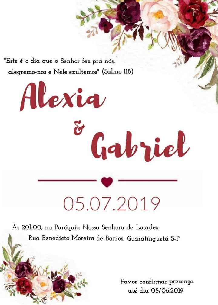 Convite de Casamento - 1