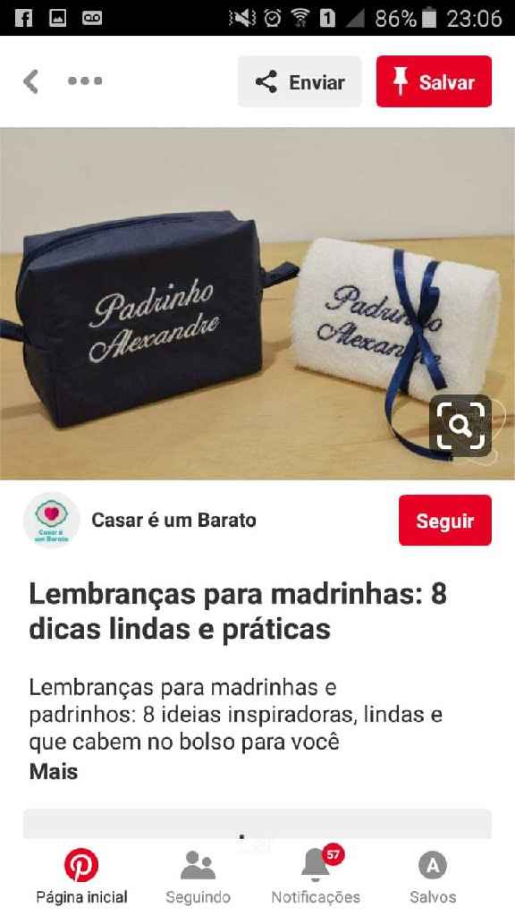 Lembranças para os padrinhos - 1