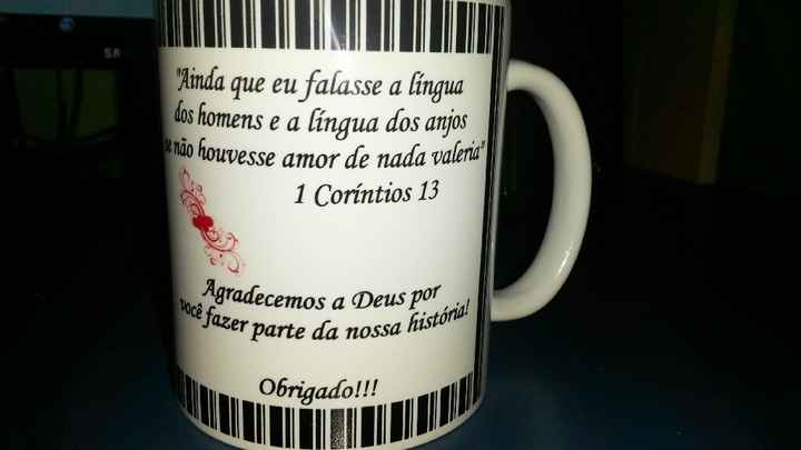 Chegaram as lembrancinhas dos padrinhos e pais/caneca de porcelana - 2