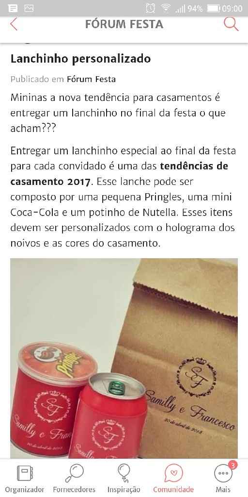 Lenbrancinha de fonal de casamento - 1