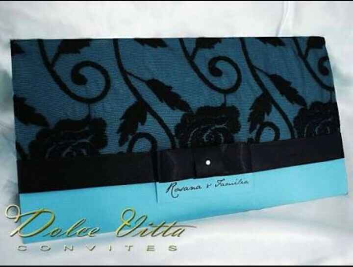 Convite - papel com renda - 1
