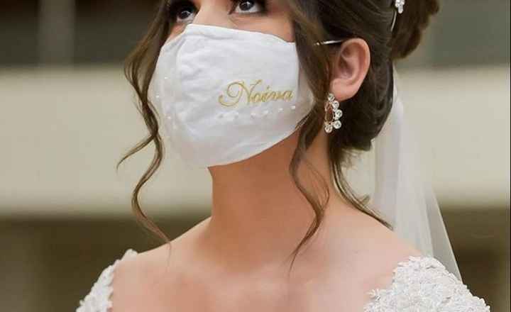 Máscara personalizada para casamento civil - 2