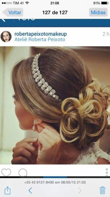 Maquiagens e penteado. - 2
