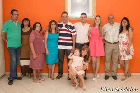 Nossos padrinhos, nossos pais, sobrinha e minha avó