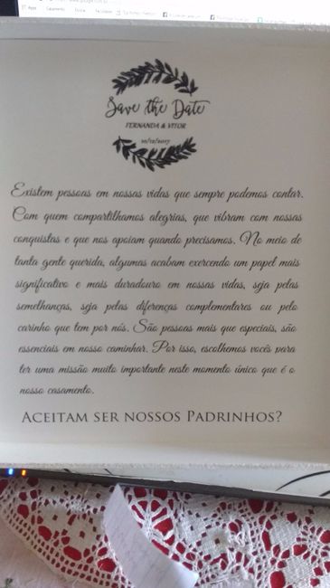 Mensagem aos Padrinhos
