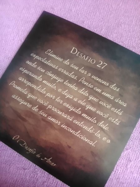 O desafio de amar - dias 25 ao 31 -semanal - 3