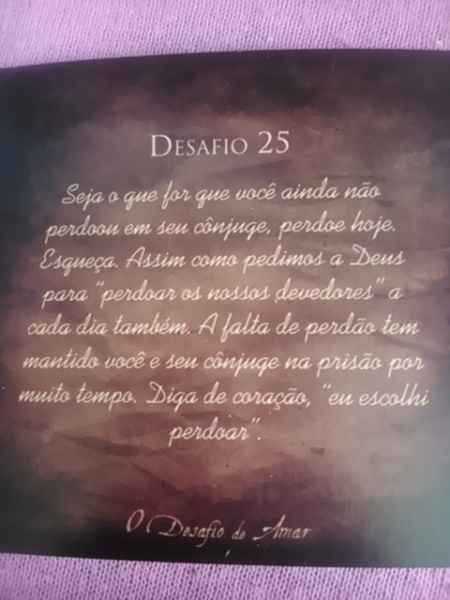 O desafio de amar - dias 25 ao 31 -semanal - 1