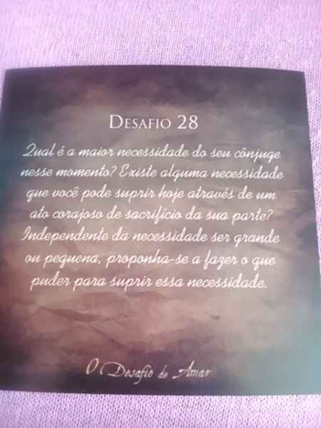 O desafio de amar - dias 25 ao 31 -semanal - 4