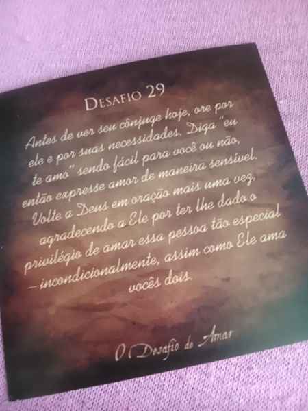 O desafio de amar - dias 25 ao 31 -semanal - 5