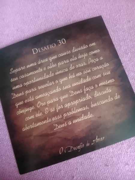 O desafio de amar - dias 25 ao 31 -semanal - 6