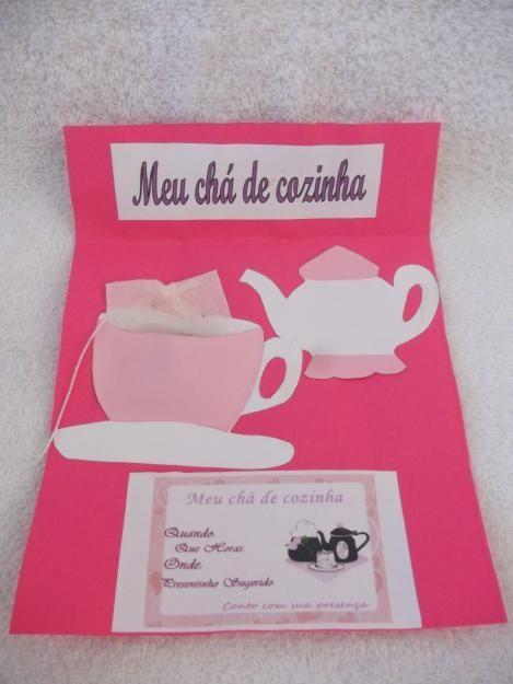 Meu convide de chá de cozinha vai ser mais ou menos assim..