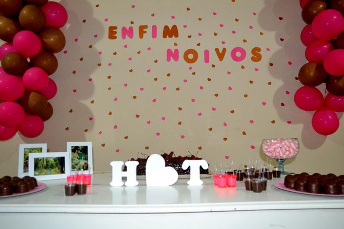 foi tudo bem simples. mas foi perfeitoo.. Foi surpresa. Minha mae, irmaãs e minhas amigas ajudaram e