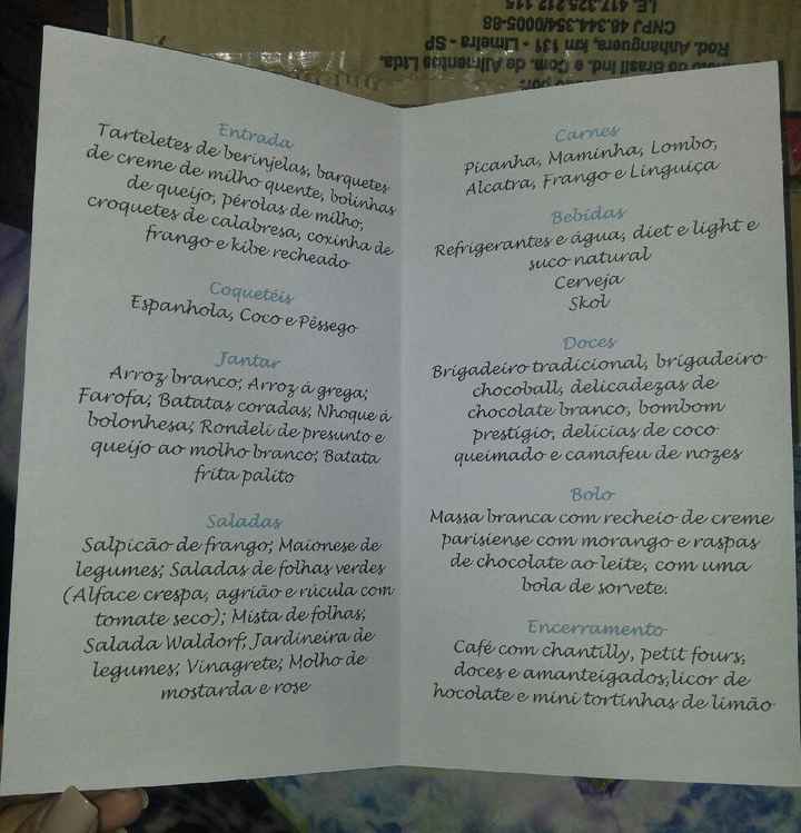 Meu convite e cardápio prontos ^_^ - 6