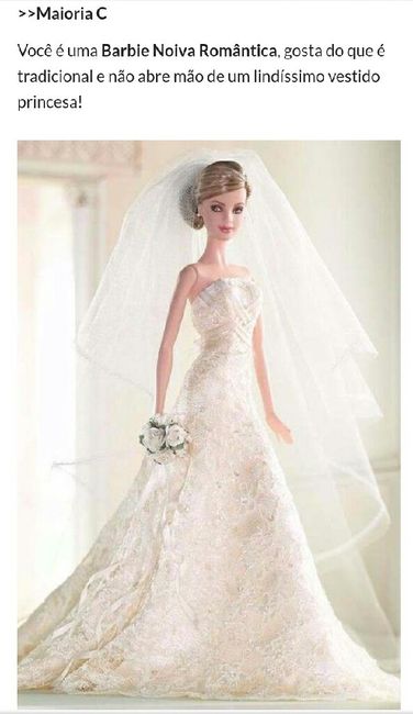 RESULTADO: Que Barbie noiva você é? - 1