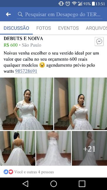 Achei no face vestidos de noiva por 600 reais ! - 1