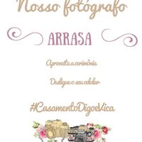 Plaquinha para colocar na entrada da cerimônia