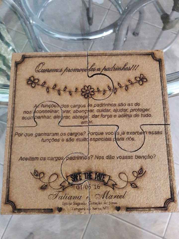 Convite para padrinhos! vem ver - 1