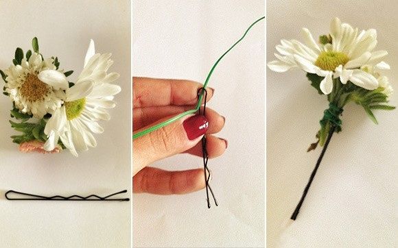 Grampo para cabelo com flores